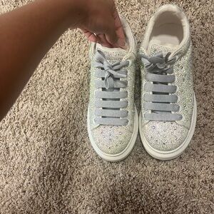 Silver diamond Alexander McQueen size 8, 9 and 9 1/2 in woman